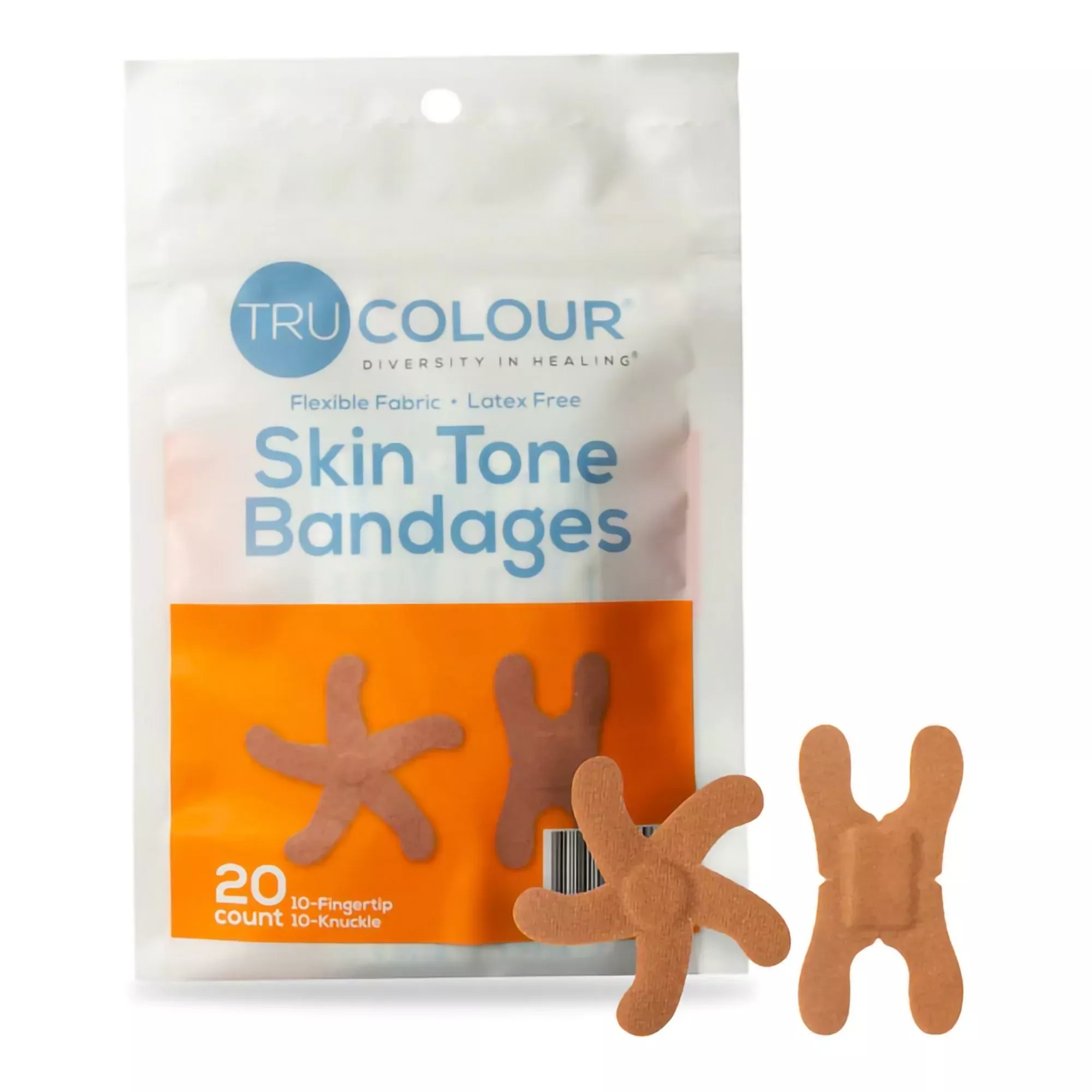 TruColour Brown Adhesive Strip, Knuckle / Fingertip