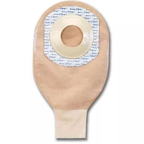 Ultra Extra 2" (50mm) Opening Drain Pouch With Skin Shield Shallow Convexity, Transparent