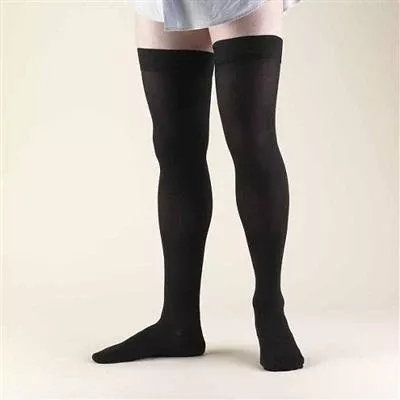 UltraSheer Thigh High with Silicone Band, 20-30, Closed, Medium, Classic Black