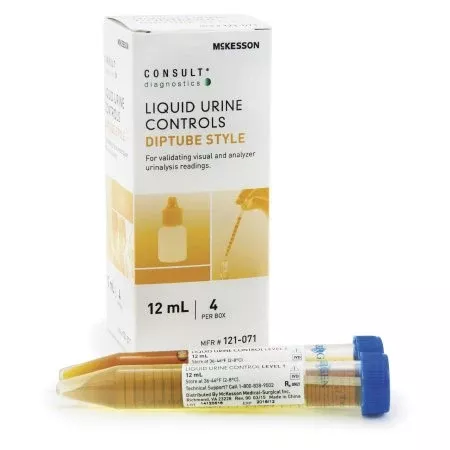 Urine Chemistry Liquid Urine Dipstick Control Solution, 2 Levels McKesson Consult™ Analyte Testing Positive Level / Negative Level 3 X 10 mL - M-976927-109 - Box of 6