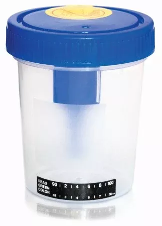Urine Specimen Container with Integrated Transfer Device McKesson Polypropylene 120 mL (4 oz.) Screw Cap Sterile - M-1151455-4180 - Each