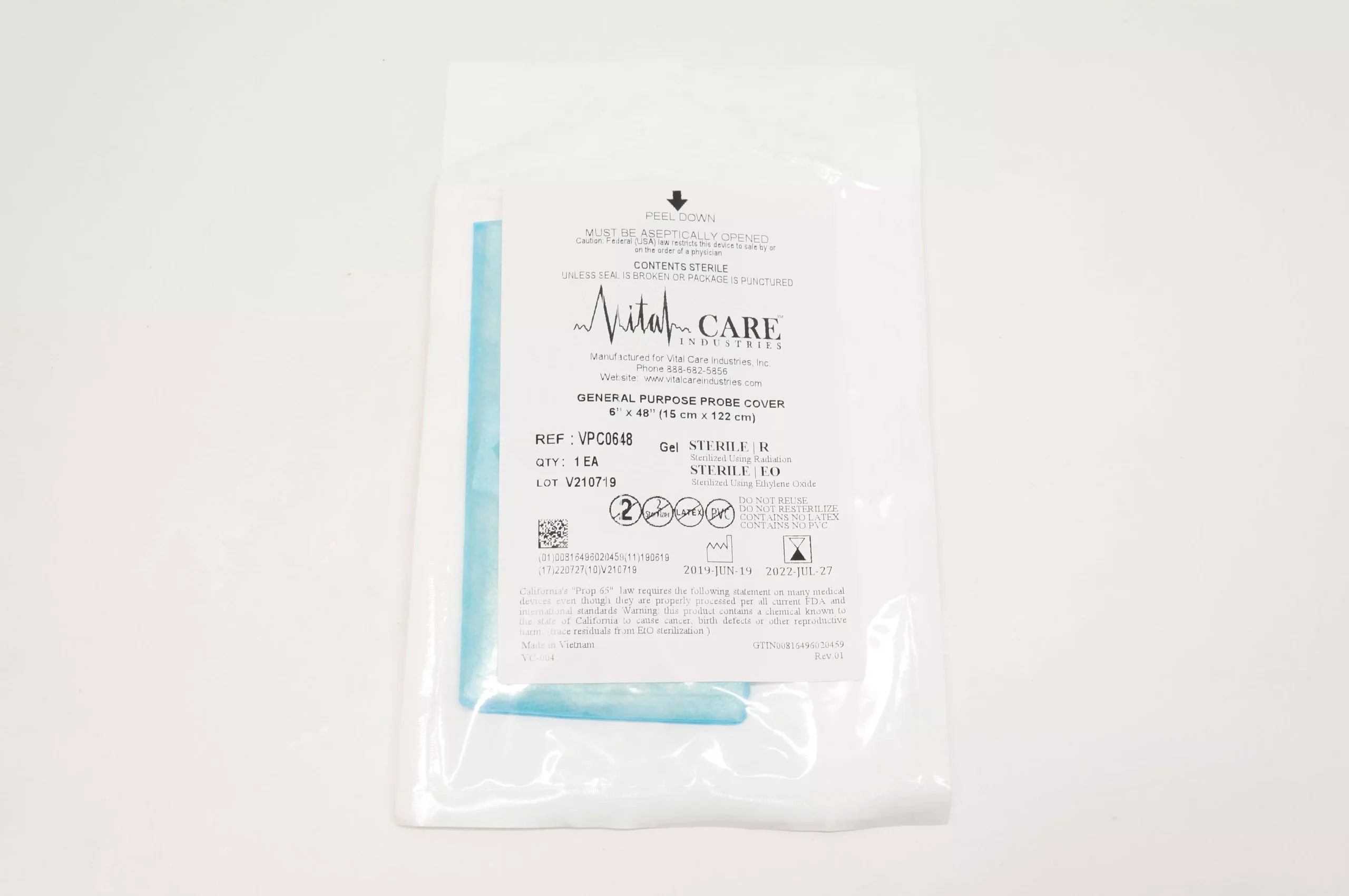 Vital Care VPC0648 General Purpose Probe Cover 6inch x 48inch