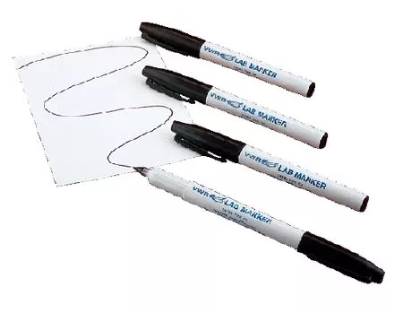 VWR International Laboratory Marker VWR Black, Fine For Industrial, Biomedical, and Educational Laboratories - M-793298-2365 - Pack of 10