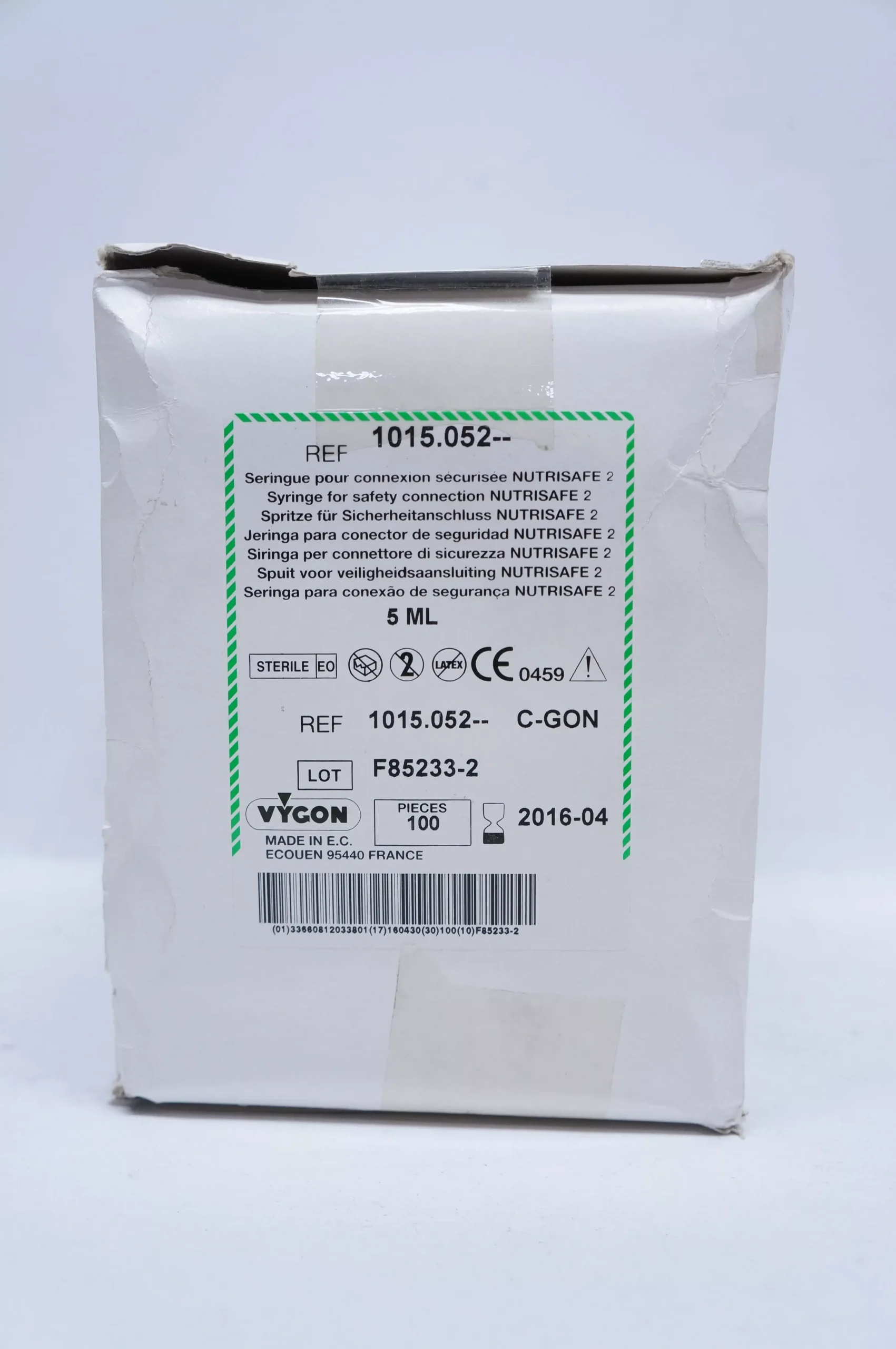 Vygon 1015.052 C-GON Syringe For Safety Connection Nutrisafe 2 5ml(x)-Box of 100