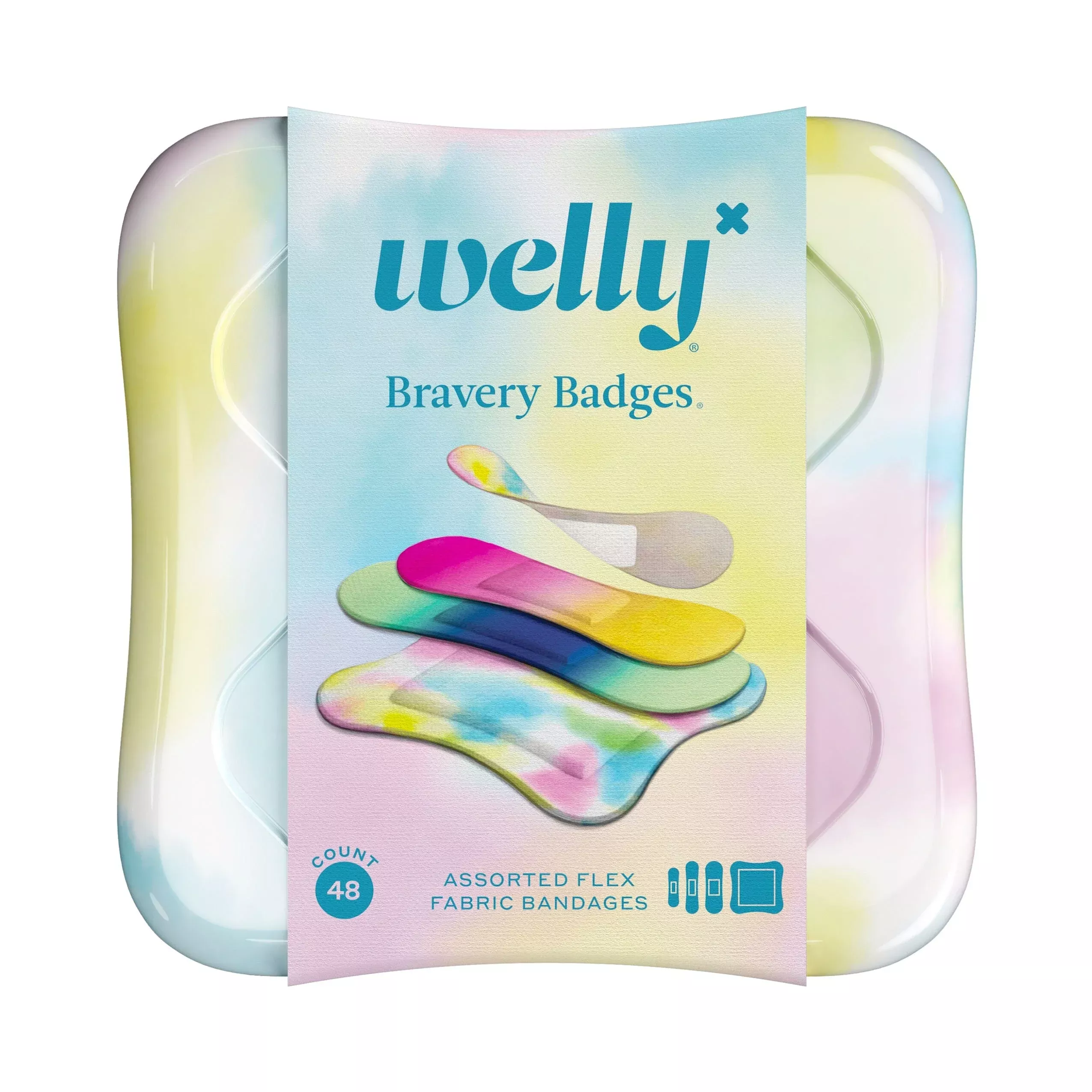 Welly Health Colorwash Adhesive Bandages, 48 ct