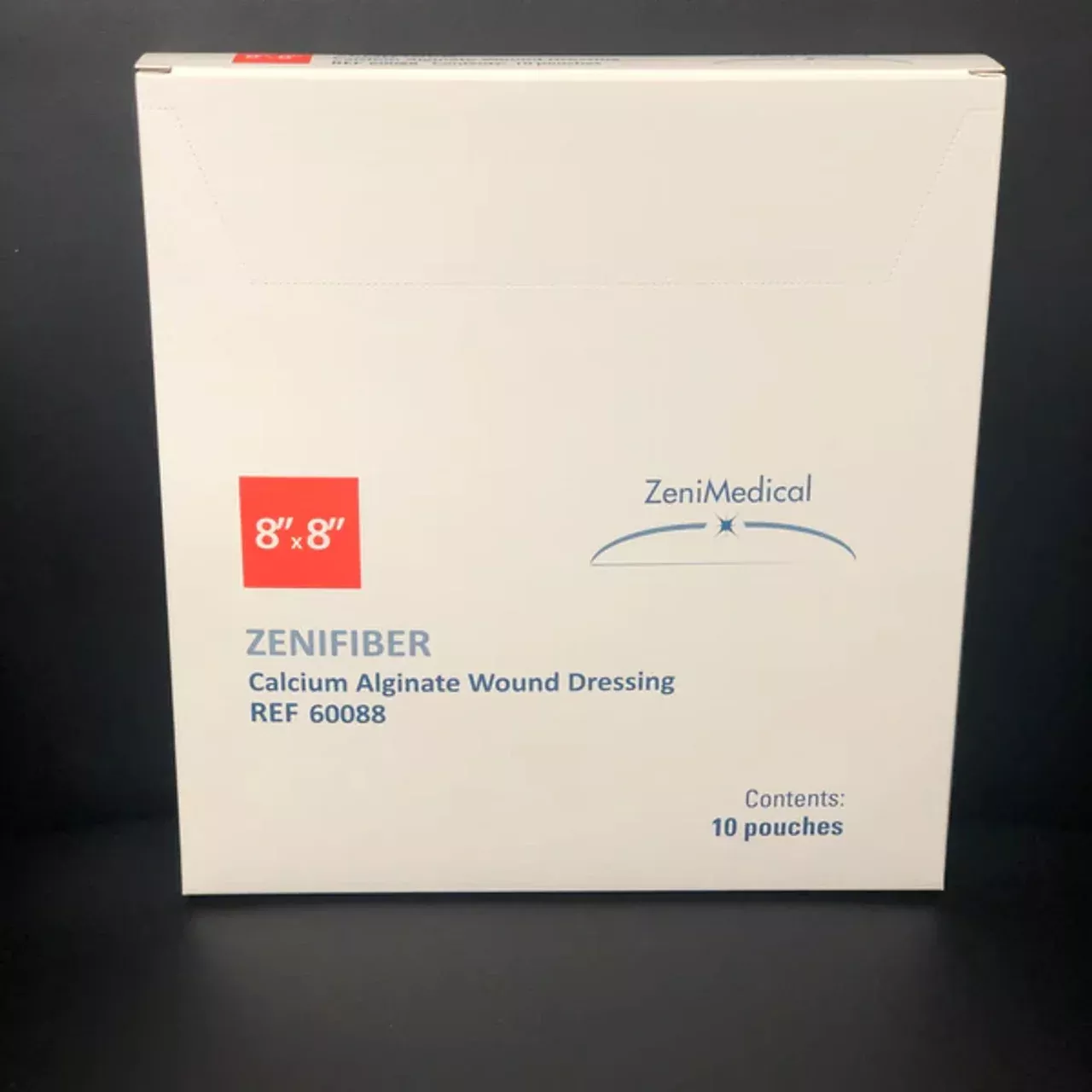 ZeniFiber-Ag Silver Calcium Alginate Wound Dressing, 8" x 8"