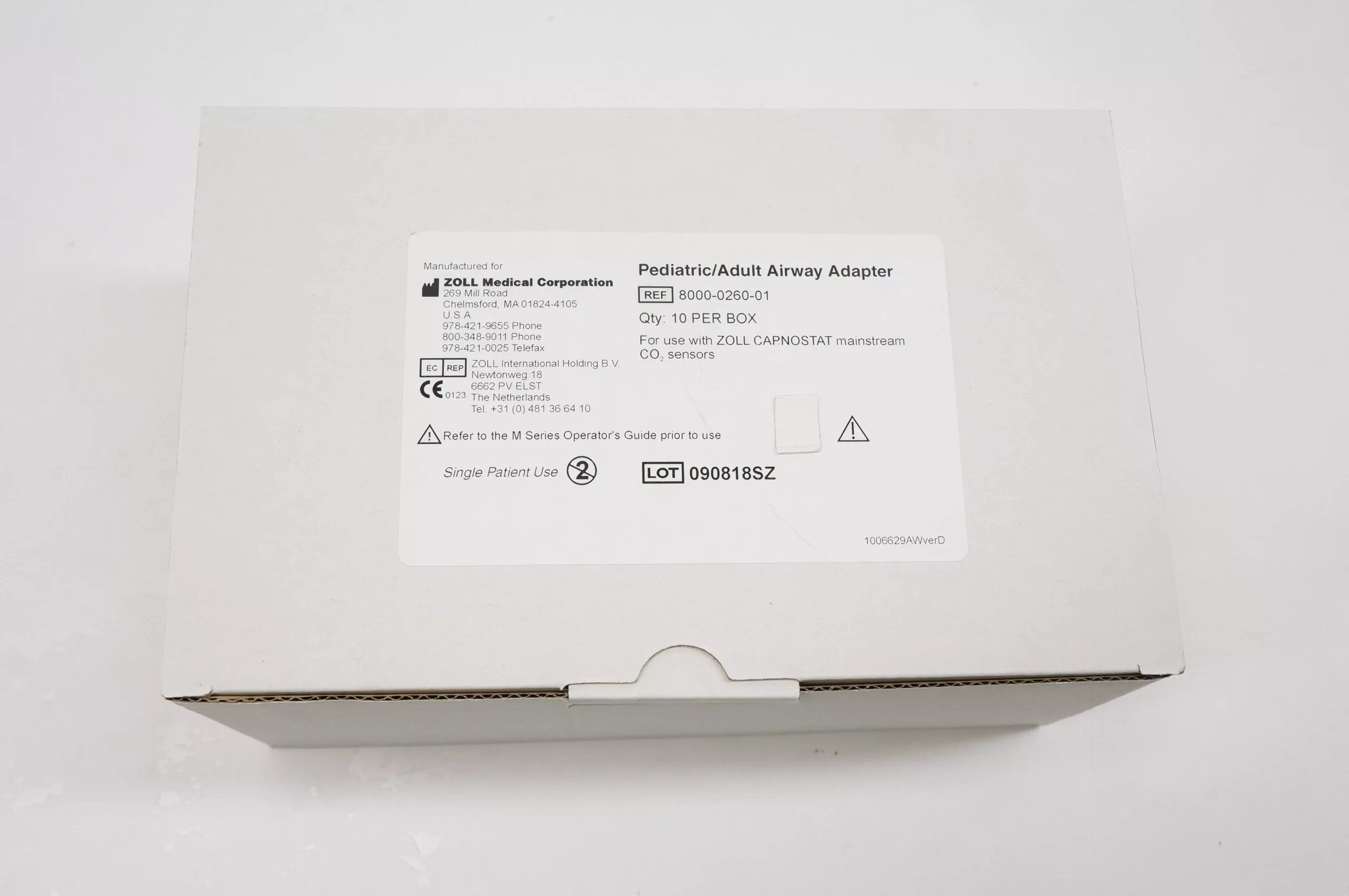 ZOLL 8000-0260-01 Pediatric/Adult Airway Adapter - Box of 10