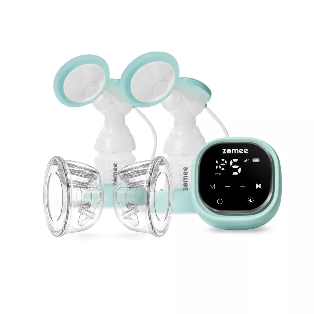 Zomee Z2 Double Electric Breast Pump With Hands Free Collection Cups Bundle